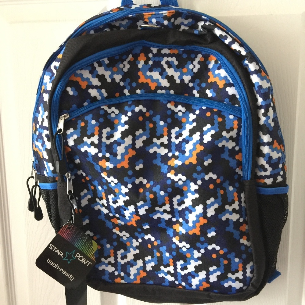 Star Point Black and Blue Childs Backpack NWT